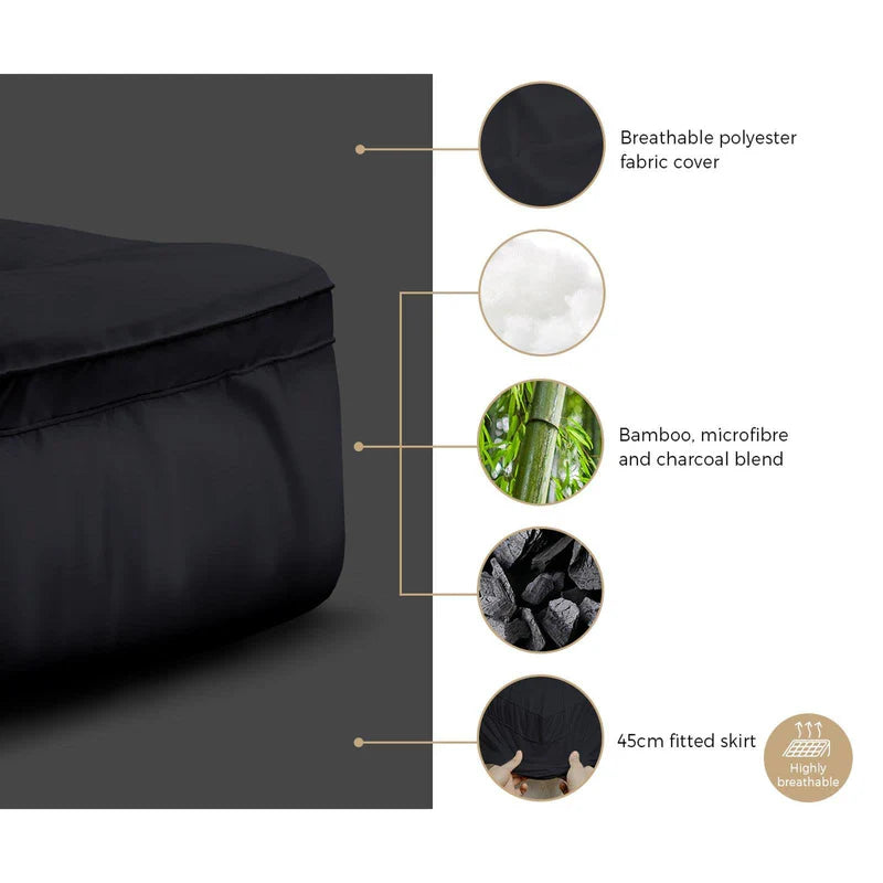 Cooling Bamboo Charcoal Mattress Topper